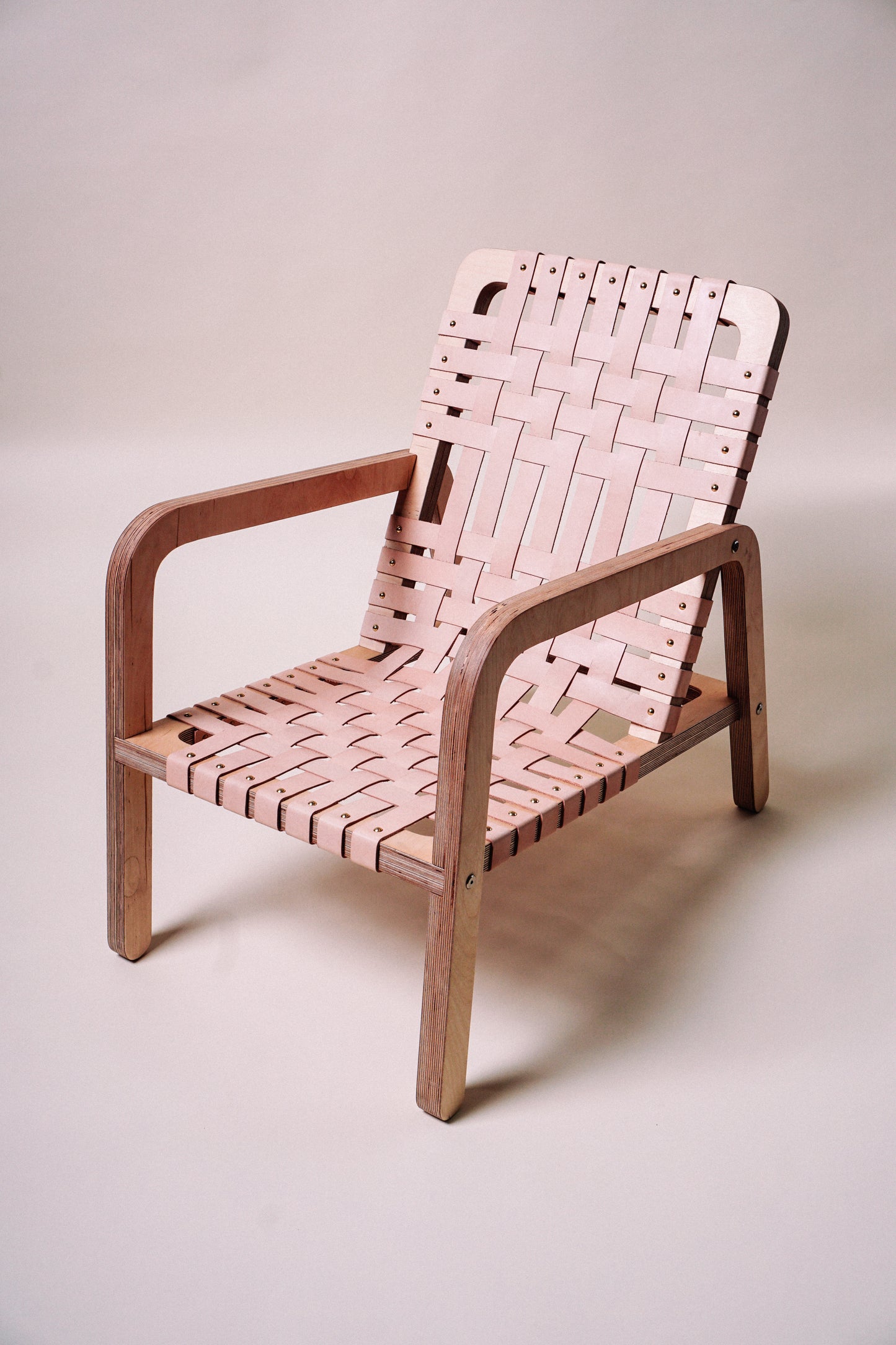 Palapa Lounger, Natural Leather