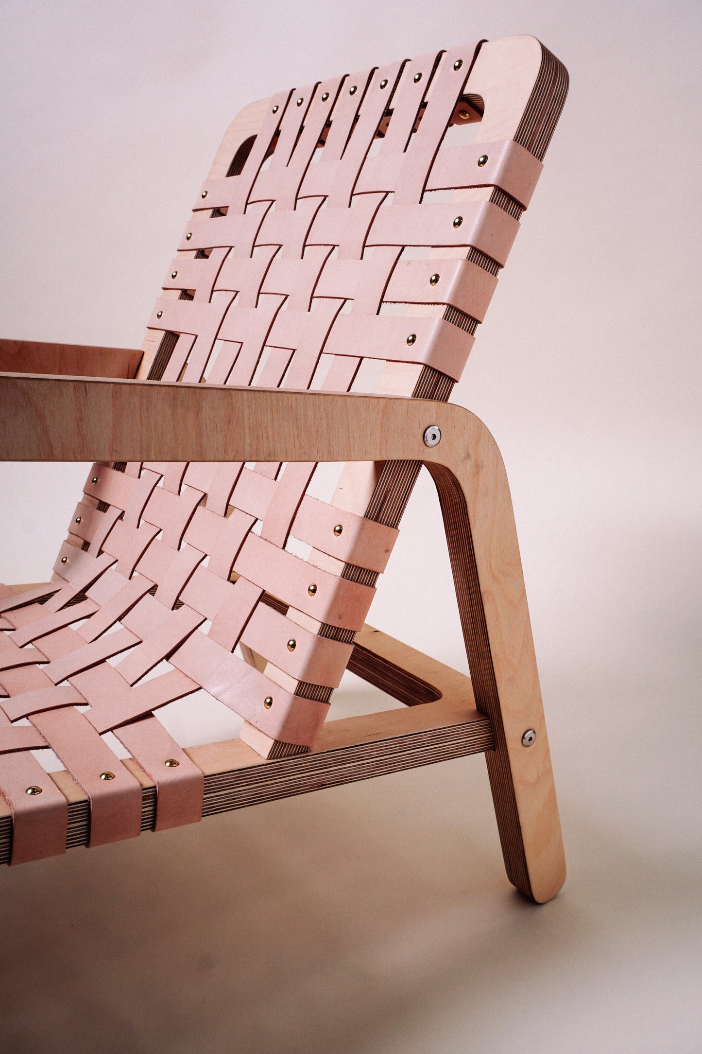 Palapa Lounger, Natural Leather