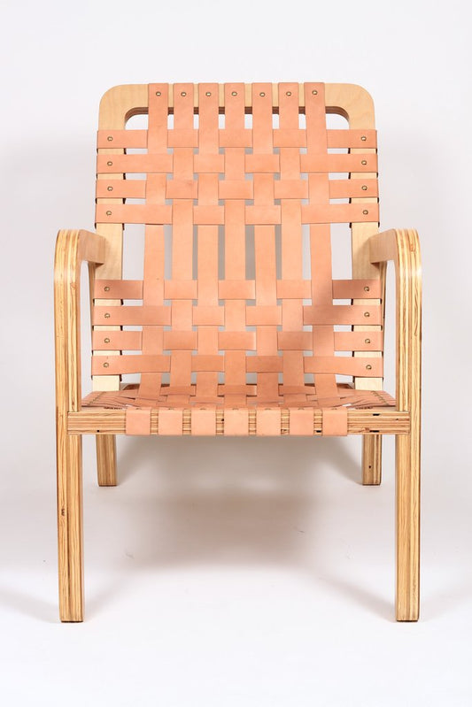 Palapa Lounger, Natural Leather